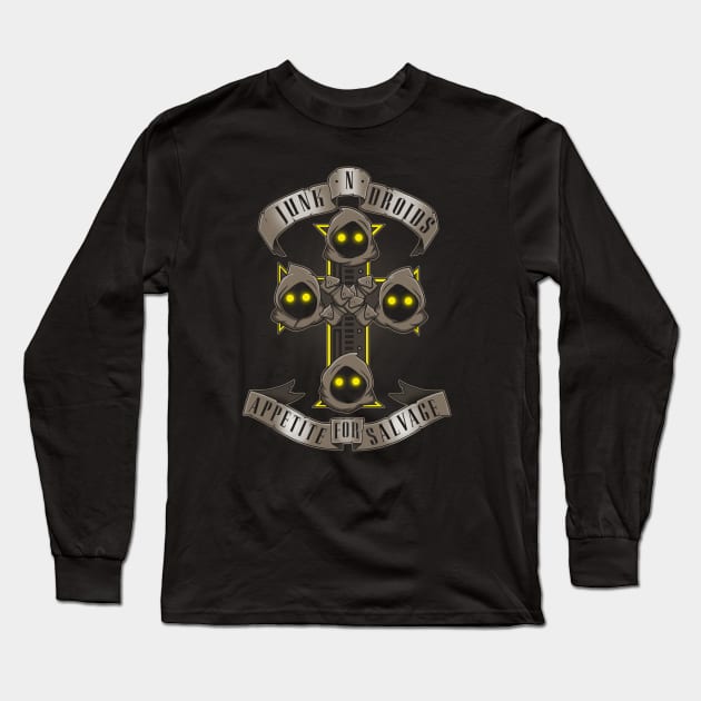 Junk N' Droids Long Sleeve T-Shirt by Spazzy Newton